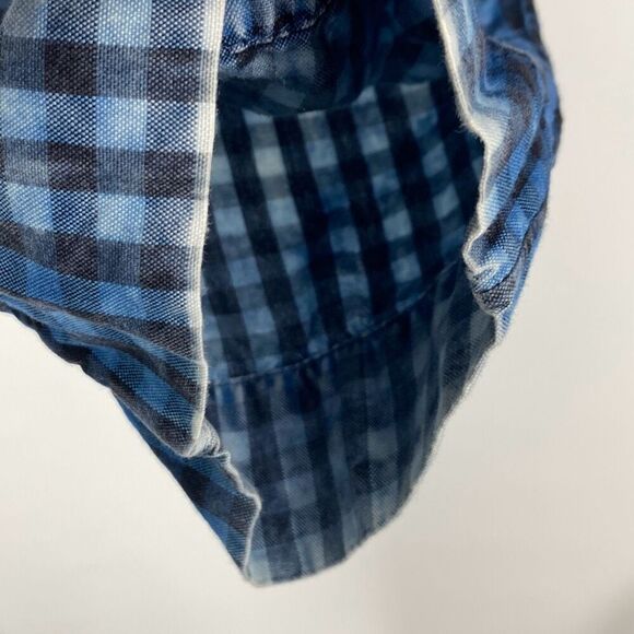 Maeve Anthropologie Women's Plaid Avryl Bleached Slim Pants Blue Size 6 - Picture 11 of 16